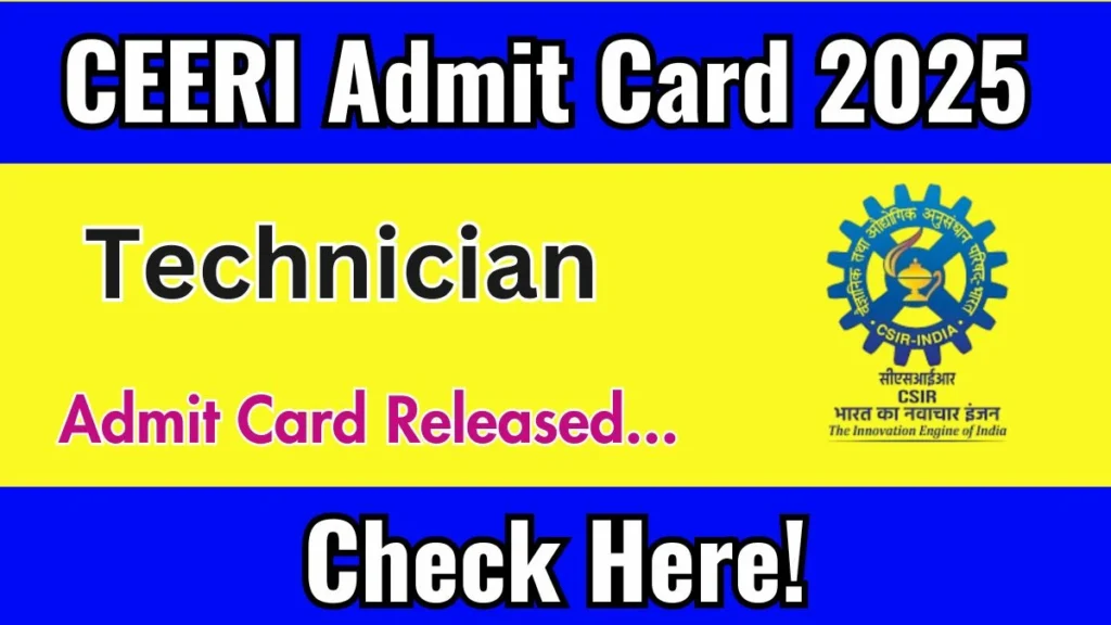 CEERI Technician Admit